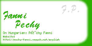 fanni pechy business card